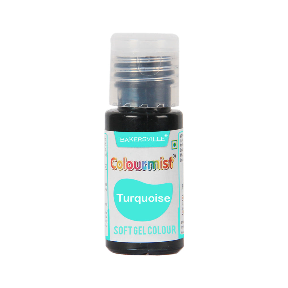 Colourmist Soft Gel Paste Food Color, (Turquoise), 20g | Edible Gel Colour For Fondant / Dessert / Baking |