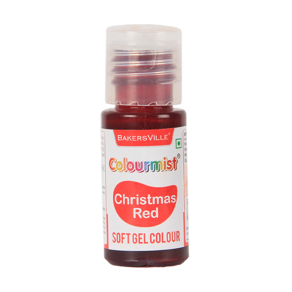 Colourmist Soft Gel Paste Food Color, (Christmas Red), 20g | Edible Gel Colour For Fondant / Dessert / Baking |