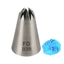 Load image into Gallery viewer, FineDecor Large Piping Tip, Stainless Steel Icing Piping Nozzle Tip, Cake Decorating Tools Cream Puff Decor Pastry Icing Tool for Baker, 1psc (B39)
