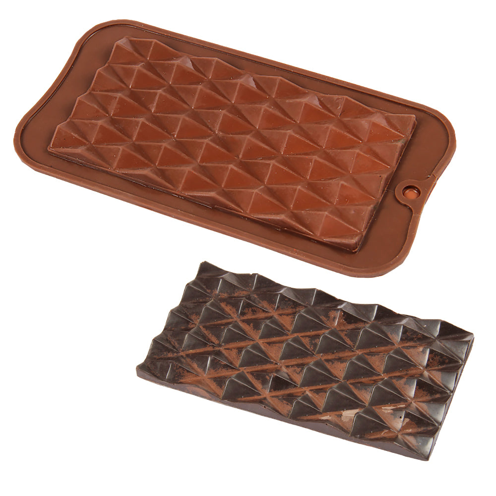 FineDecor Silicone Mould Attractive Chocolate Bar Shape Mould | Candy Mould | Jelly Mould | Baking Silicon Bakeware Mold | FD 3532
