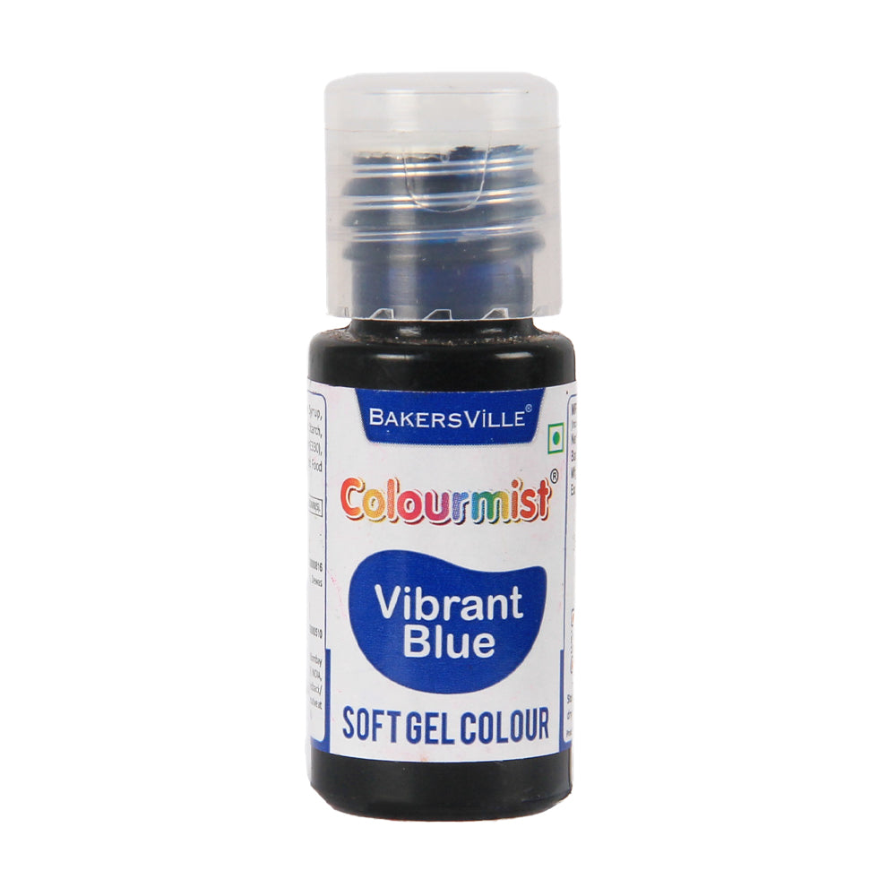 Colourmist Soft Gel Paste Food Color, (Vibrant Blue), 20g | Edible Gel Colour For Fondant / Dessert / Baking |