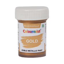 Load image into Gallery viewer, Colourmist Edible Metallic Paint (Gold), For Cake / Icing / Fondant / Craft, 20g

