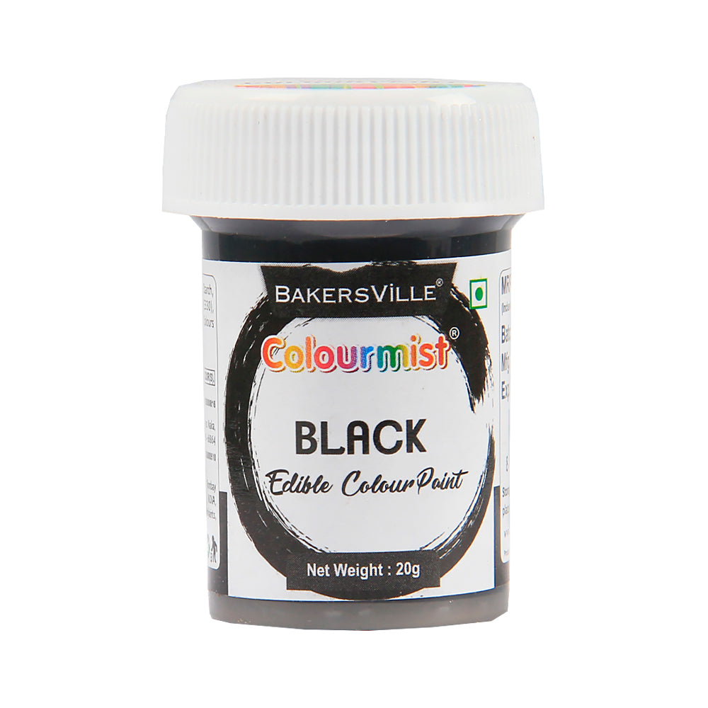 Colourmist Edible Colour Paint ( Black ), 20g | Food Paint Colour For Cake / Icing / Fondant / Craft | 20g