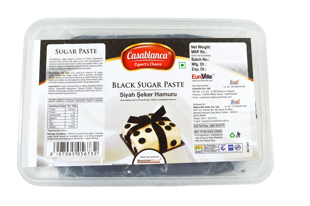 Casablanca Sugar Paste Black, 1 Kg