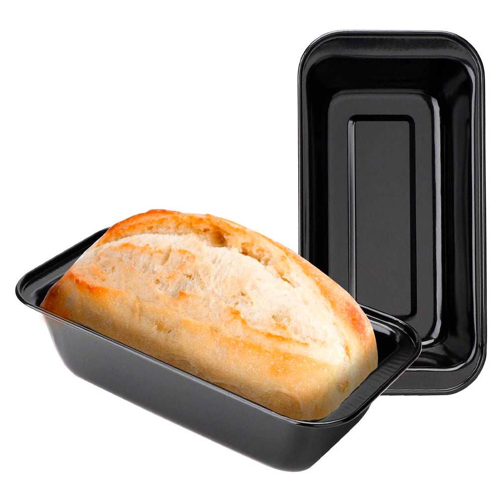 FineDecor Toast Pan ( Black ), Carbon Steel Bread Pan, Nonstick Loaf Pan for Baking with Easy Grips Handles ( 7.5 * 5 * 2.5 inch)FD 3317