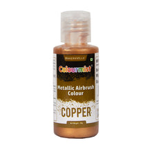 Load image into Gallery viewer, Colourmist Concentrated Vibrant Airbrush Metallic Food Colour (METALLIC COPPER), 50g | Airbrush Colour For Cakes, Choclate, Fondant, Icing and more
