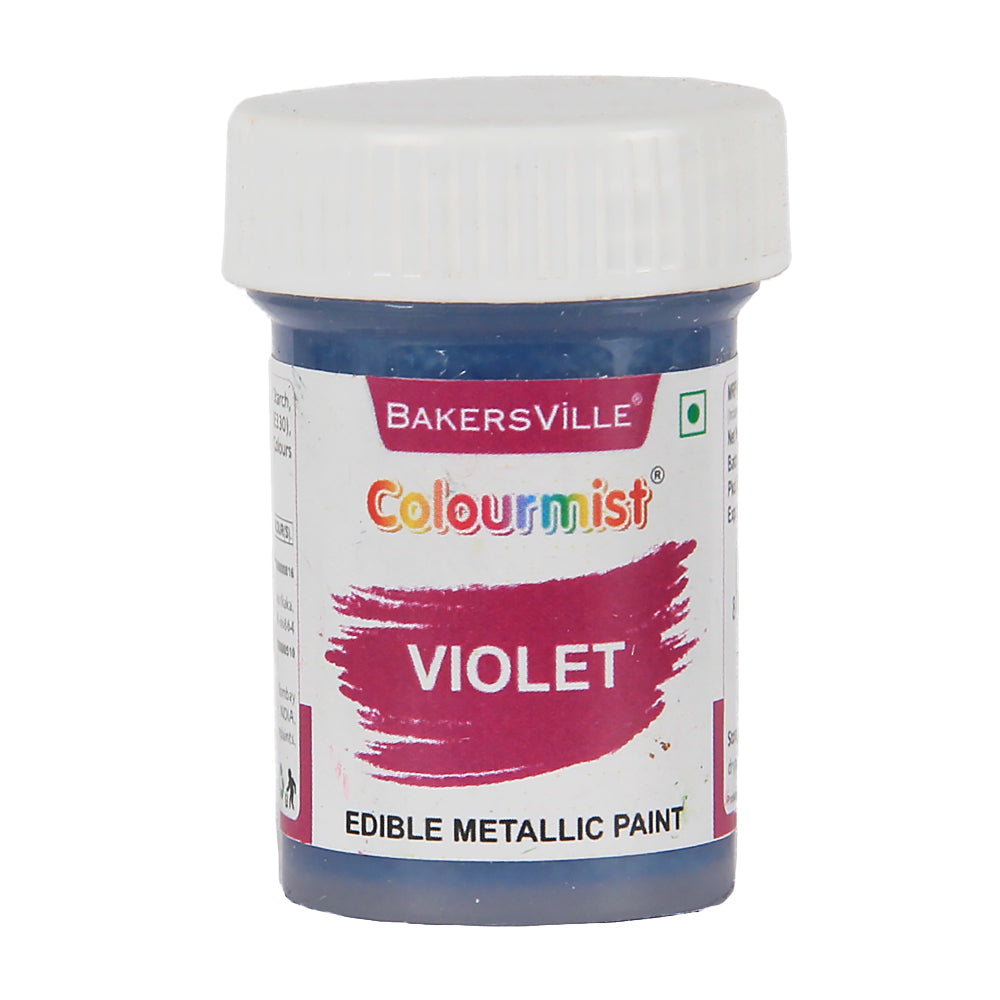 Colourmist Edible Metallic Paint (Violet), For Cake / Icing / Fondant / Craft, 20g