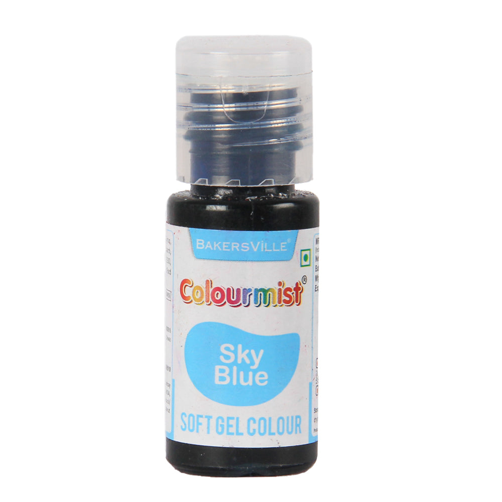 Colourmist Soft Gel Paste Food Color, (Sky Blue), 20g | Edible Gel Colour For Fondant / Dessert / Baking |