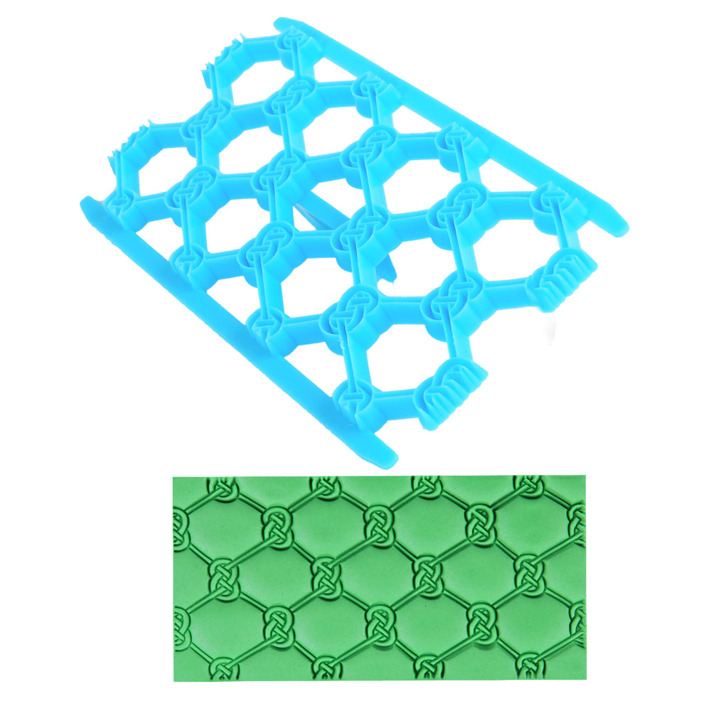 FineDecor Knot Styled Shape Fondant Quilt Mold Embosser Biscuit Mold Cookie Cutter For Cupcake Decoration And Cake Decorating DIY Tool - FD 3265