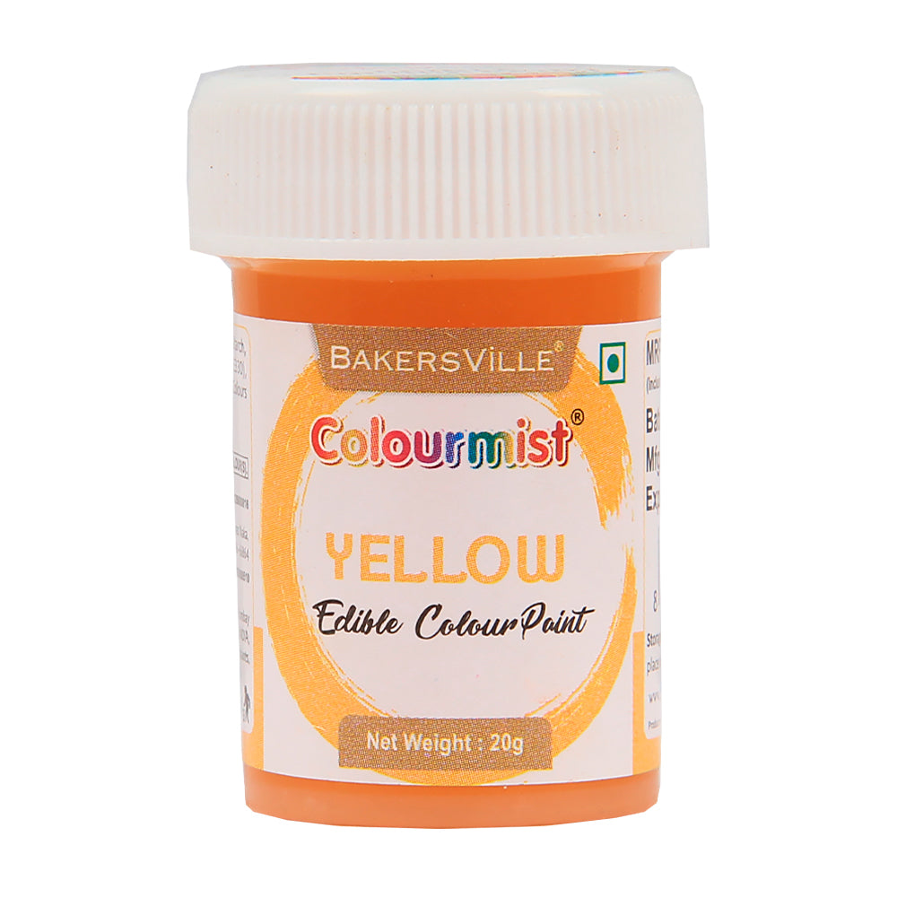 Colourmist Edible Colour Paint ( Yellow ), 20g | Food Paint Colour For Cake / Icing / Fondant / Craft | 20g