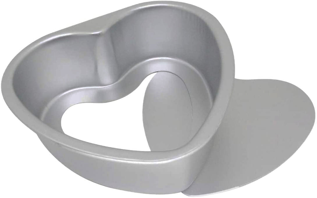 FineDecor Premium Aluminium Cake Pan/Mould Removable Bottom, Heart Shape (6 inch diameter * 2 inch height), FD 3026