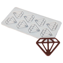 Load image into Gallery viewer, FineDecor Diamond Pattern Silicone Chocolate Garnishing Mould (6 Cavity), Diamond Shape Garnishing Sheet For Chocolate And Cake Decoration, FD 3517
