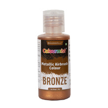Load image into Gallery viewer, Colourmist Concentrated Vibrant Airbrush Metallic Food Colour (METALLIC BRONZE), 50g | Airbrush Colour For Cakes, Choclate, Fondant, Icing and more
