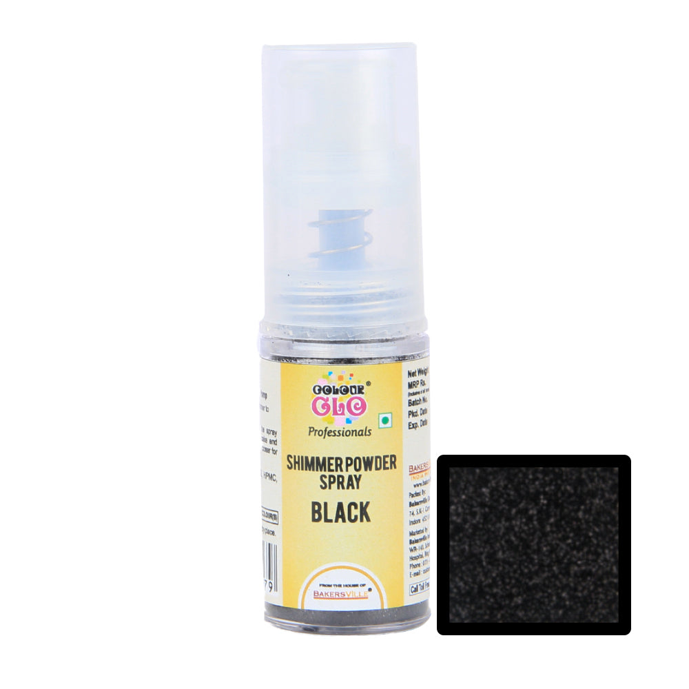ColourGlo Edible Shimmer Powder Spray (Black), 5g