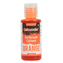 Load image into Gallery viewer, Colourmist Edible Concentrated Vibrant Airbrush Colour (ORANGE), 50g  | Airbrush Colour For Cakes, Choclate, Fondant, Icing and more | ORANGE, 50g
