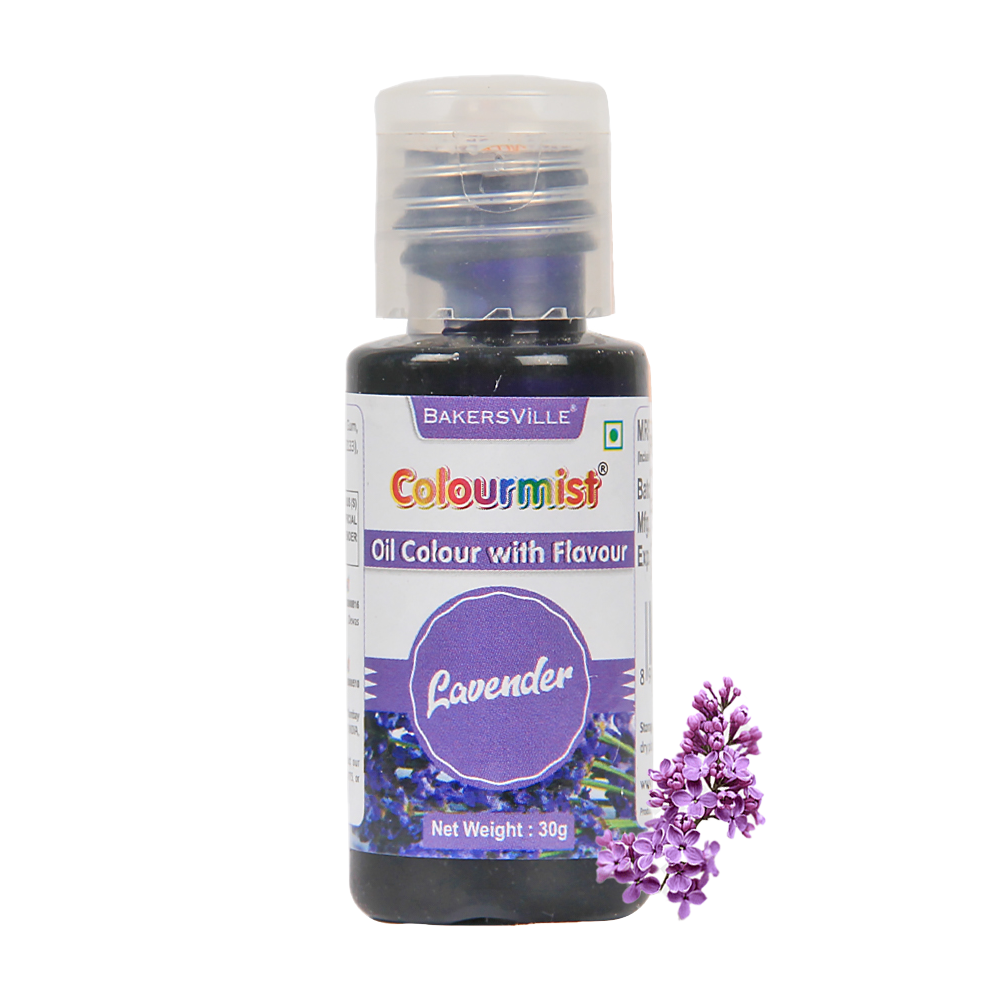 Colourmist Oil Colour With Flavour (Lavender), 30g | Chocolate Oil Lavender Flavour with Lavender Colour | Chocolate Oil Lavender Emulsion |, 30g