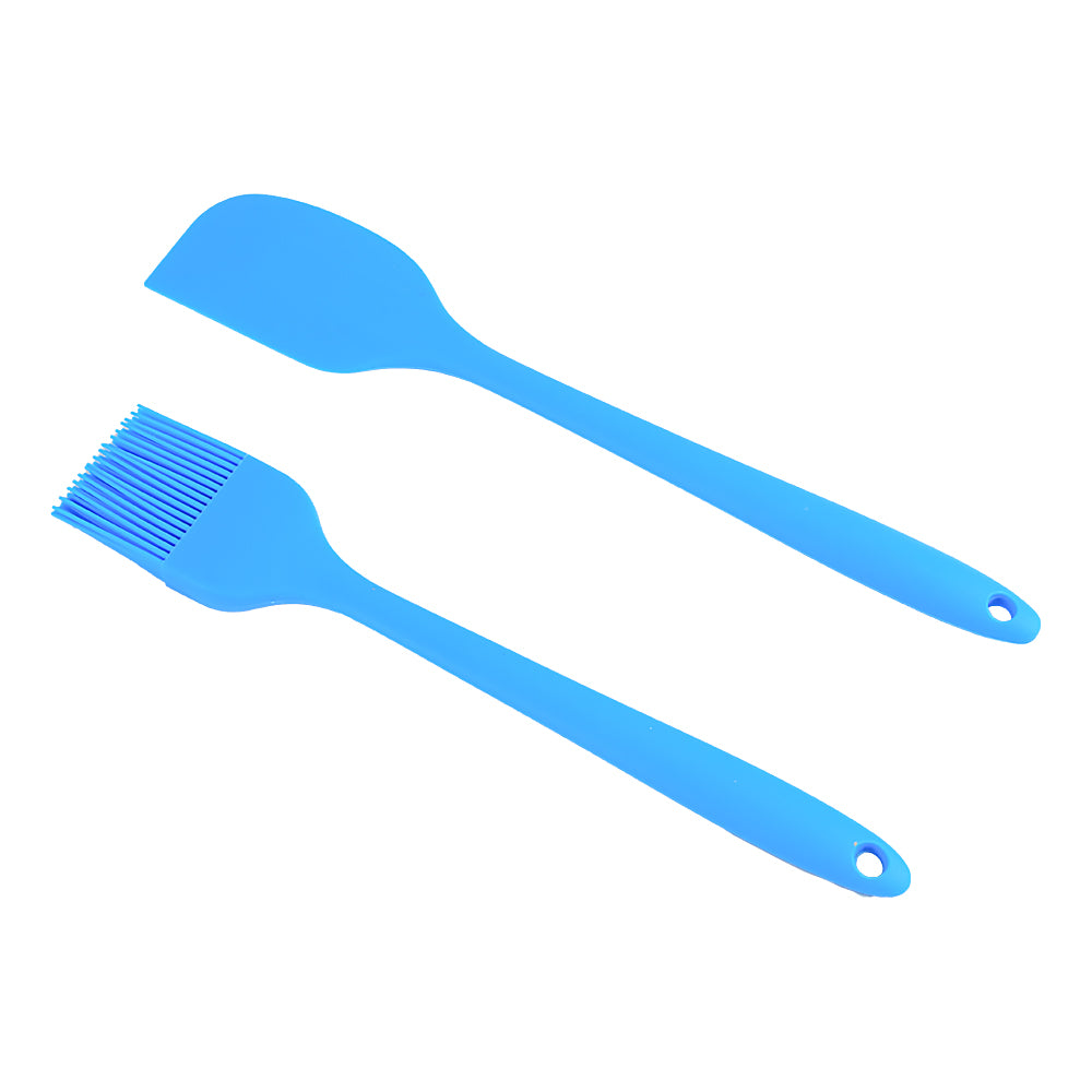 FineDecor 2 in 1 Combo of Brush & Spatula Set | For Pastry,Cake Mixer,Decorating,Cooking,Baking,Grilling Tandoor |Baking Tools (Big), FD 3430
