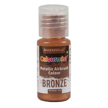 Load image into Gallery viewer, Colourmist Concentrated Vibrant Airbrush Metallic Food Colour (METALLIC BRONZE), 20g | Airbrush Colour For Cakes, Choclate, Fondant, Icing and more
