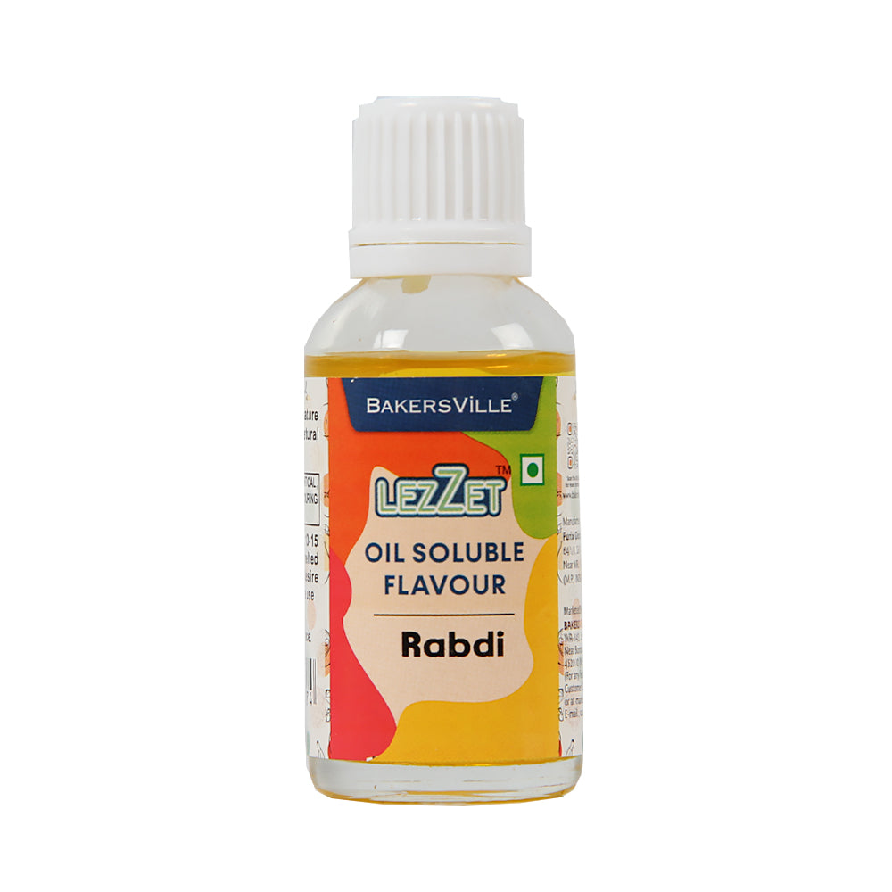 Lezzet Premium Concentrated Oil Soluble Flavour Essence (Rabdi) for Chocolate, Cake Making, Candy, Cookies, Ice Creams, Desserts | Sugar-Free | 30ml