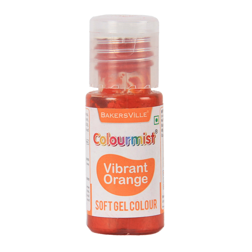 Colourmist Soft Gel Paste Food Color, (Vibrant Orange), 20g | Edible Gel Colour For Fondant / Dessert / Baking |
