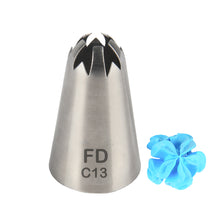 Load image into Gallery viewer, FineDecor Large Piping Tip, Stainless Steel Icing Piping Nozzle Tip, Cake Decorating Tools Cream Puff Decor Pastry Icing Tool for Baker, 1psc (C13)
