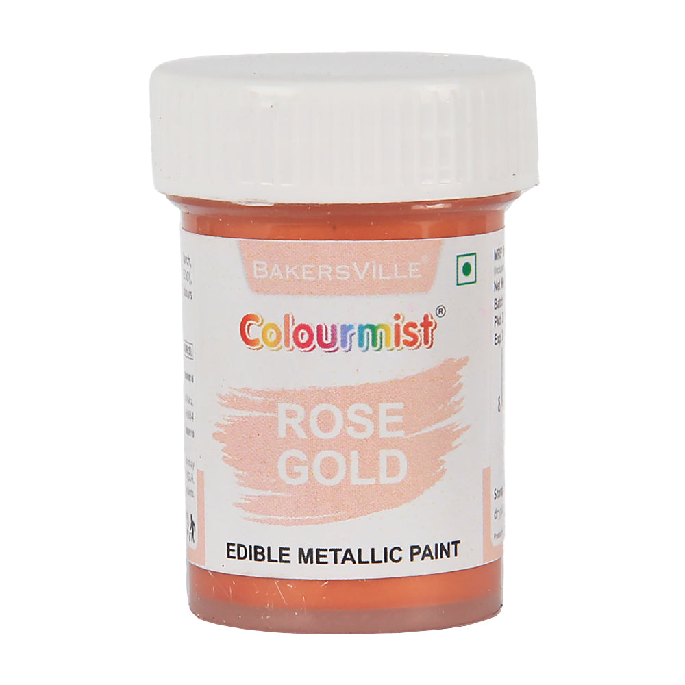 Colourmist Edible Metallic Paint (Rose Gold), For Cake / Icing / Fondant / Craft, 20g