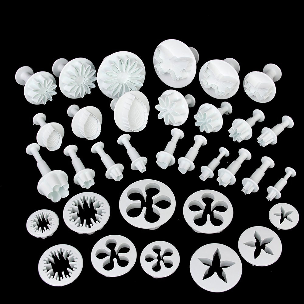 FineDecor Assorted 3D Plunger Cutter (33 Pcs) Pack of 33 Mixed Shapes Plunger Cutter - FD 3439