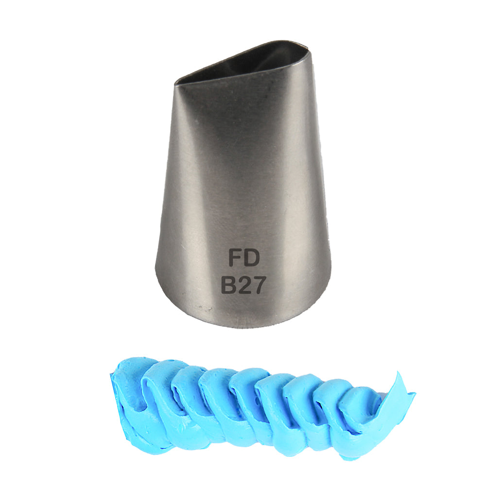 FineDecor Large Piping Tip, Stainless Steel Icing Piping Nozzle Tip, Cake Decorating Tools Cream Puff Decor Pastry Icing Tool for Baker, 1psc (B27)