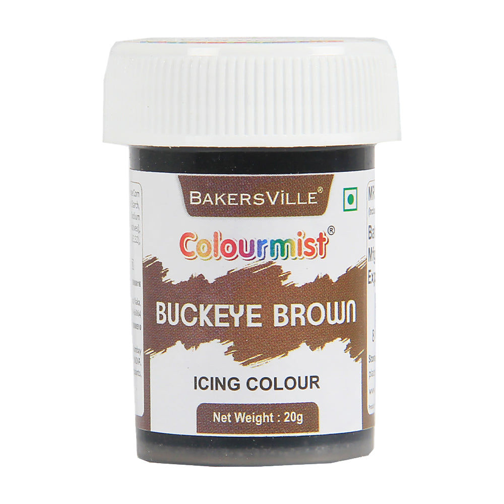 Colourmist Edible Icing Color ( Buckeye Brown ), 20g | Food Colour For Cake Batter, Icing, Buttercream Frosting, Royal Icing | 20g