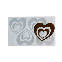 Load image into Gallery viewer, FineDecor Heart Shape Chocolate Garnishing Sheet For Chocolate And Cake Decoration (4 Cavity),FD 3357
