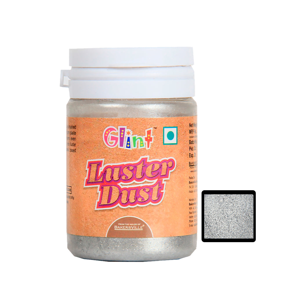 Glint Edible Luster Dust ( Black ), 10g | Pearl Dust | Edible Sparkle Dust | Edible Product for Cake Decor | Glittering Shiner Dust | Black - 10g