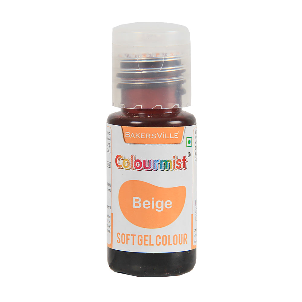 Colourmist Soft Gel Paste Food Color, ( Beige ), 20g | Edible Gel Colour For Fondant / Dessert / Baking |