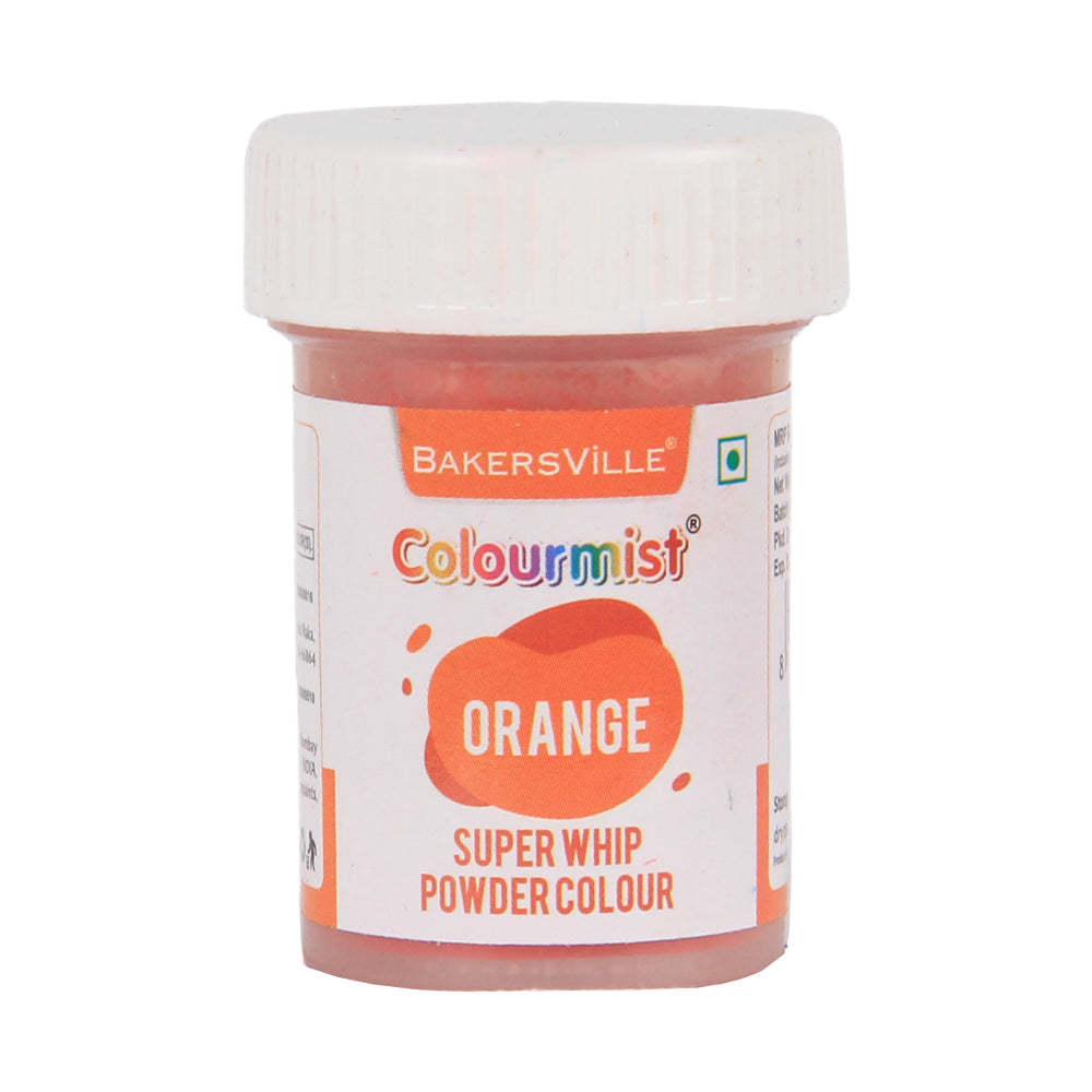 Colourmist Super Whip Edible Powder Colour, (Orange), 5g | Powder Colour For Cream / Icing / Fondant / Frosting / Dessert / Baking |