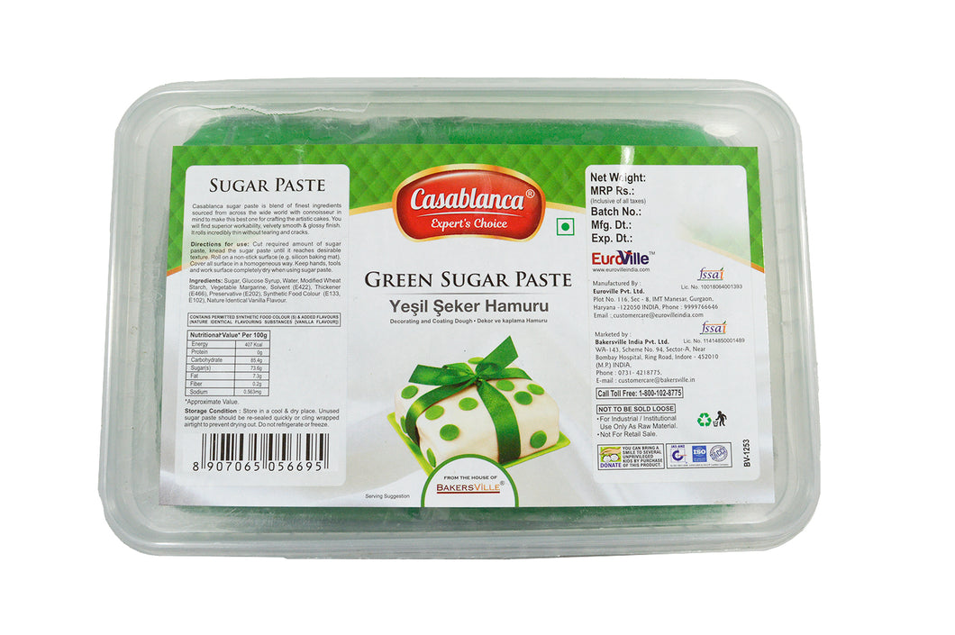 Casablanca Sugar Paste Green, 1 Kg