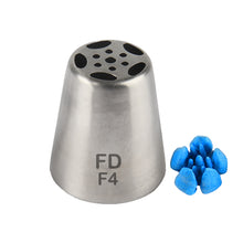 Load image into Gallery viewer, FineDecor Russian Piping Tip, Cake Decoration Nozzle Cream Icing Nozzle Tip Stainless Steel Nozzle Cream Puff Decor Pastry Icing Tool, 1psc (F4)
