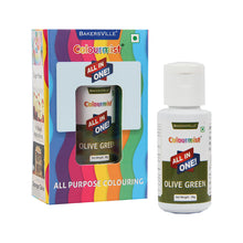 Load image into Gallery viewer, Colourmist All In One Food Colour (Olive Green), 30g | Multipurpose Concentrated Color for Chocolates, Icing, Sweets, Fondant &amp; for All Food Products
