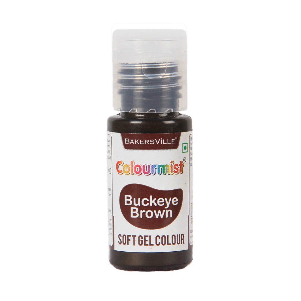 Colourmist Soft Gel Paste Food Color, (Buckeye Brown), 20g | Edible Gel Colour For Fondant / Dessert / Baking |