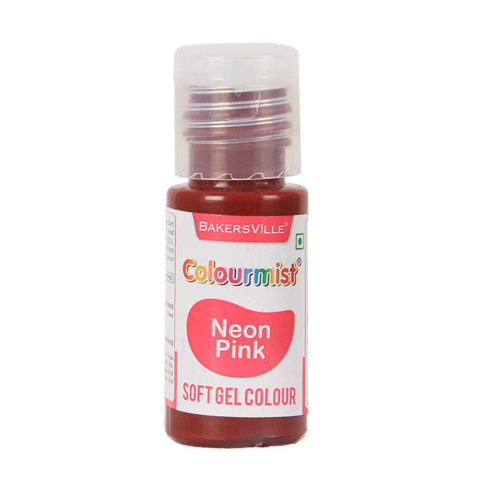 Colourmist Soft Gel Paste Food Color, (Neon Pink), 20g | Edible Gel Colour For Fondant / Dessert / Baking |