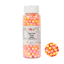 Load image into Gallery viewer, Glint Dual Tone Pearl Balls for Cake Decoration ( 7mm ) ( Yellow &amp; Pink ), 150g | Dual Colour Cake Sprinkle For Cake Decoration | 150g
