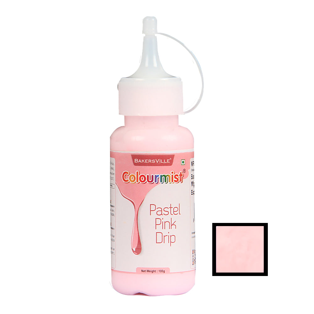 Colourmist Cake Decorating Drip ( Pastel Pink ), Edible Pastel Colour Drip ( Pink ), 100 gm