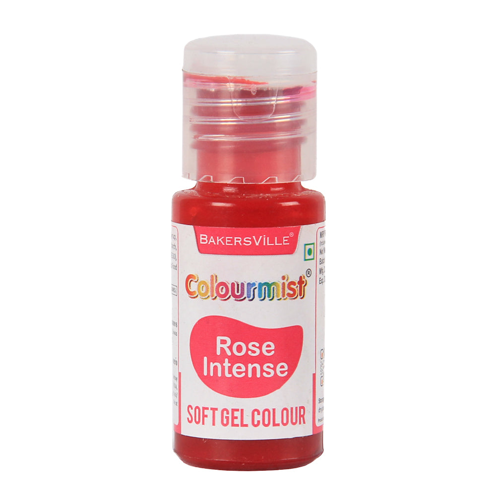 Colourmist Soft Gel Paste Food Color, (Rose Intense), 20g | Edible Gel Colour For Fondant / Dessert / Baking |