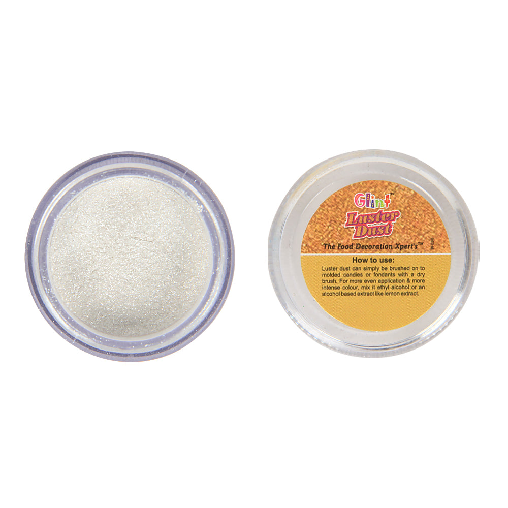 Glint Edible Luster Dust (Pearl White), 5g, Pearl Dust, Edible Sparkle Dust, Edible Product for Cake Decor, Glittering Shiner Dust, Pearl White - 5g