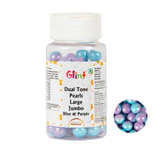 Load image into Gallery viewer, Glint Dual Tone Pearl Balls for Cake Decoration ( 10mm ) ( Blue &amp; Purple ), 75g | Dual Colour Cake Sprinkle For Cake Decoration | 75g
