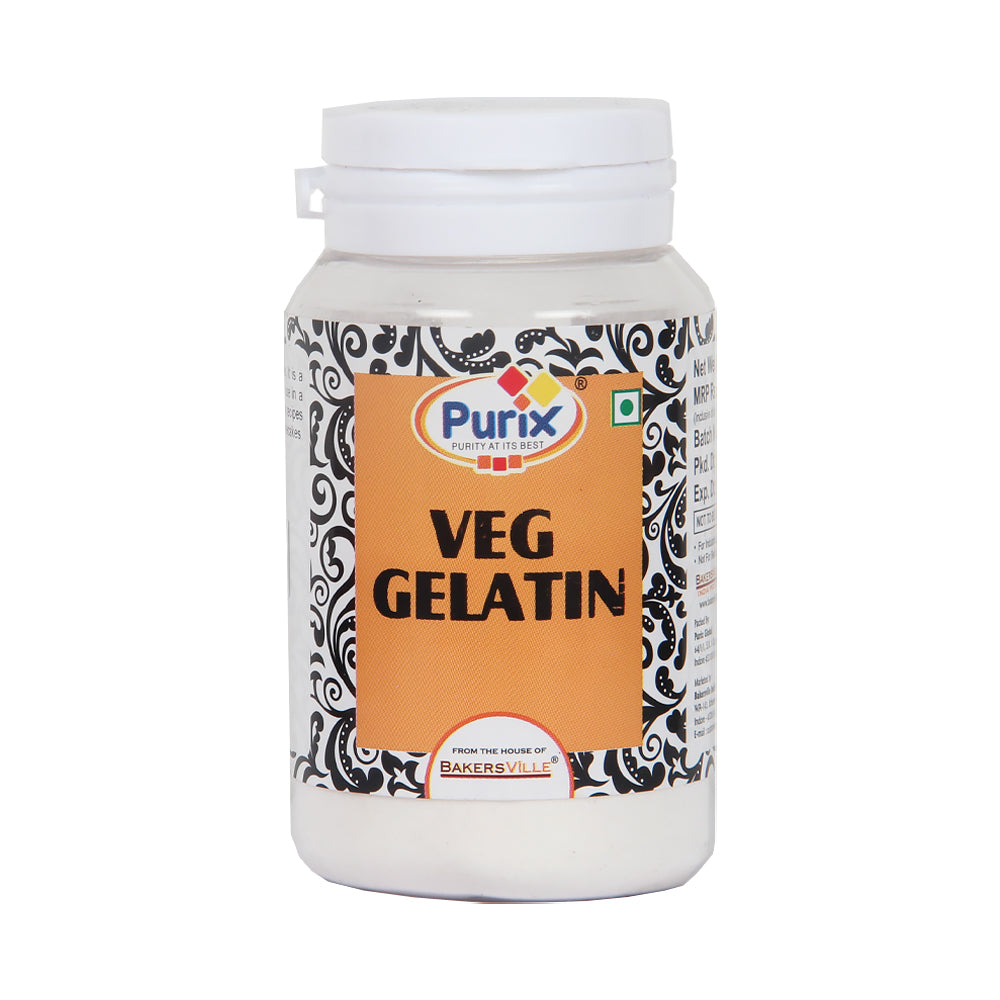 Purix Veg Gelatin Powder | Gelatin Powder For Vegetarian | Gluten Free | Unflavored Thickener 75g