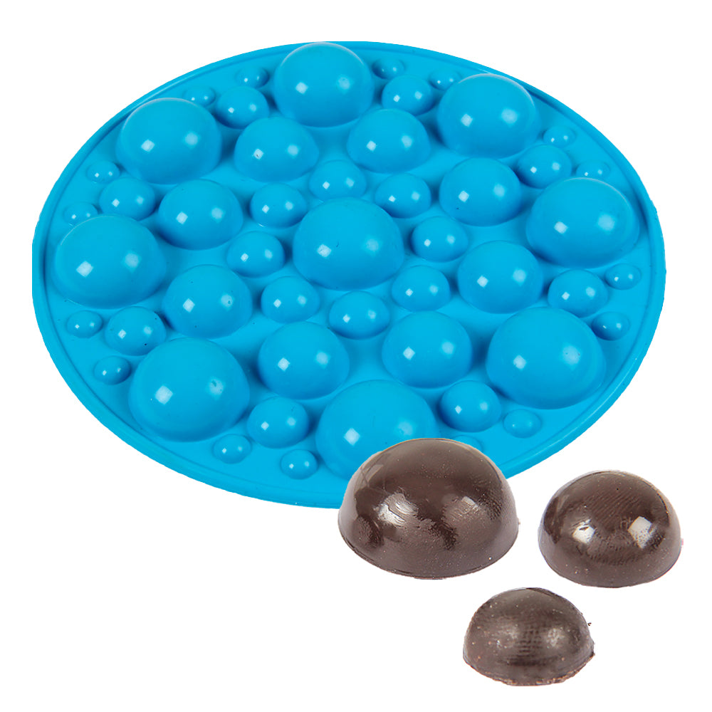 FineDecor Silicone Mould For Chocolate ice Cube garnishing Cake Decorating, Candy Mold, Bubble Shape, 1pc (FD 3514)