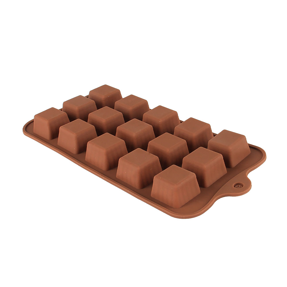Finedecor Silicone Square Shape Chocolate Mould - FD 3141, (15 Cavities)