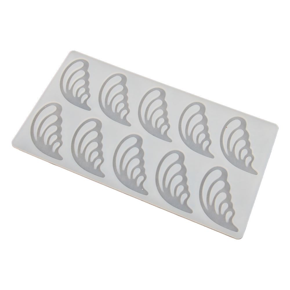 FineDecor Feather Shape Chocolate Garnishing Sheet For Chocolate And Cake Decoration (10 Cavity),FD 3356