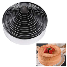 Load image into Gallery viewer, FineDecor Stainless Steel Commercial Round Cookie Cutter (Set of 14 Cutters) - FD 3102
