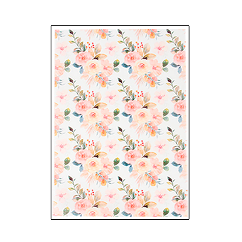FooDecor Proffessionals Printed Edible Wafer Paper Sheets, Cake Decoration Sheet, Floral Theme Dye Frosting Sheet, Cake Wrap, A4 Size - BV 3038