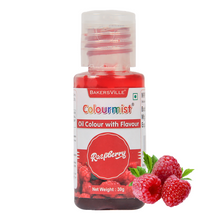 Load image into Gallery viewer, Colourmist Oil Colour With Flavour (Raspberry), 30g | Chocolate Oil Raspberry Flavour with Raspberry Colour | Chocolate Oil Raspberry Emulsion |, 30g
